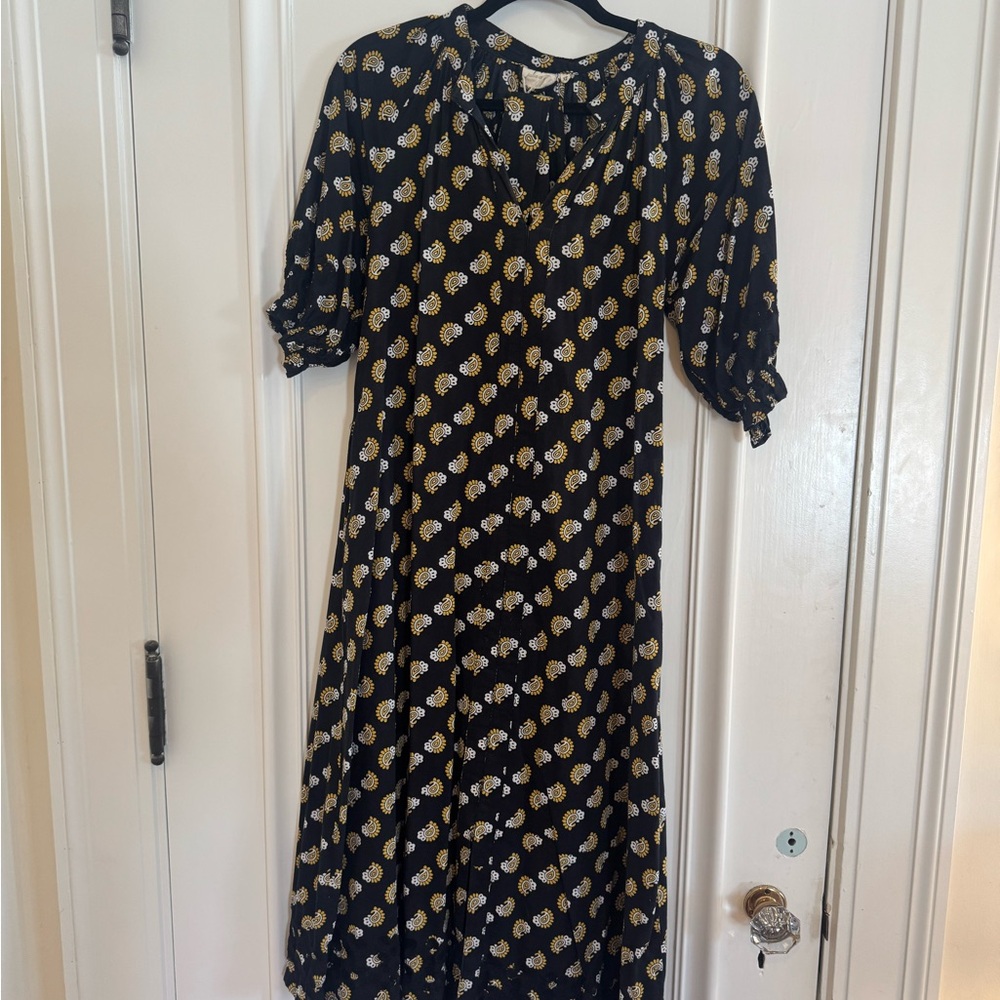 Julia amory caftan dress black paisley